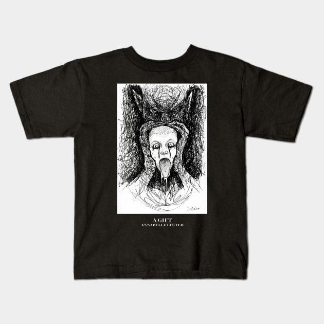 Two: A Gift by Annabelle Lecter Kids T-Shirt by AnnabelleLecter